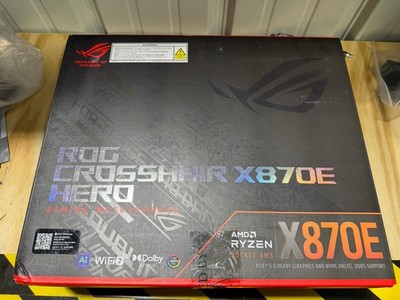 ASUS ROG CROSSHAIR X870E HERO AM5 DDR5 ATX Motherboard for Parts / Bent CPU Pins