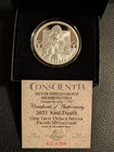 2021 Silver Shield "Anti Death" 1 Ozt 999 FS Proof Medallion W/COA