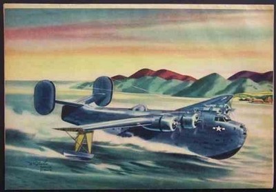 PB2Y Consolidated CORONADO Navy Bomber 1944 COLOR PinUp
