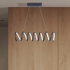 23'' Pendant Light LED Modern Design Desk Linear Chandelier Living Room Fixture