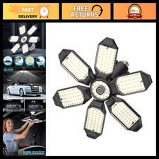 Super Bright 200W LED Garage Lights, 6500K, 22000LM Deformable Ceiling Shop Ligh