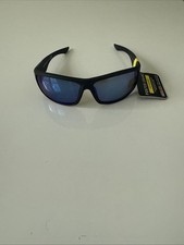 Foster Grant POLARIZED Black Wrap Blue Mirrored Sunglasses 100 UV FGMP 20 02