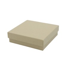 Cotton Filled Kraft Two Piece Jewelry Gift Boxes - 3   x 3   x 1" Case of 50 