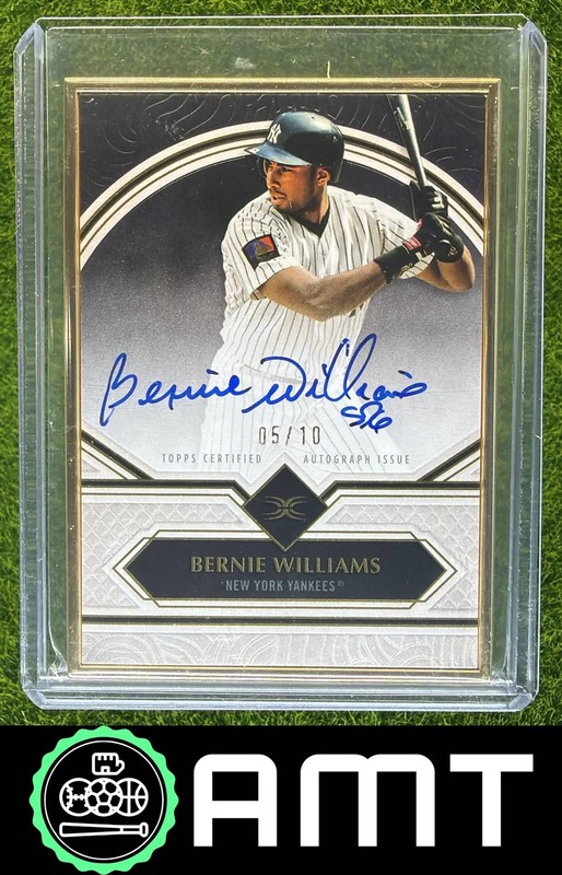 Bernie Williams Auto 2025 Topps Definitive 5/10 Framed Black Yankees