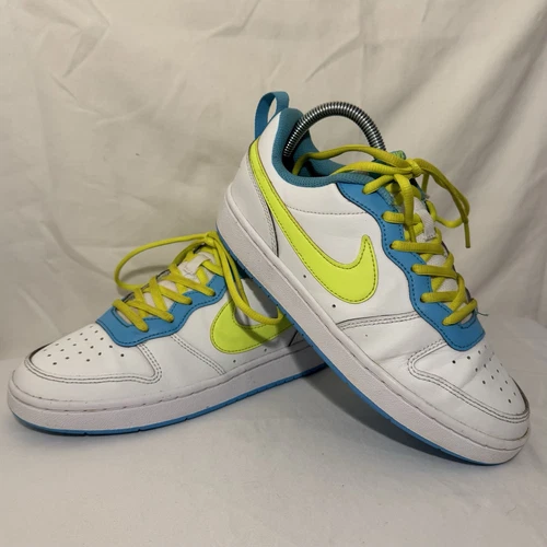 Scarpe Nike Court Borough Low 2 GS taglia 5 5 anni donna 7 bianco volt blu