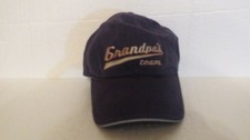 GRANDPA'S TEAM, BLACK, STRAP BACK BASEBALL HAT CAP,