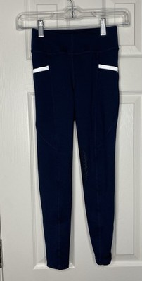 Dover Saddlery Youth Girls Stride Tech Riding Tights Blue Size Small New