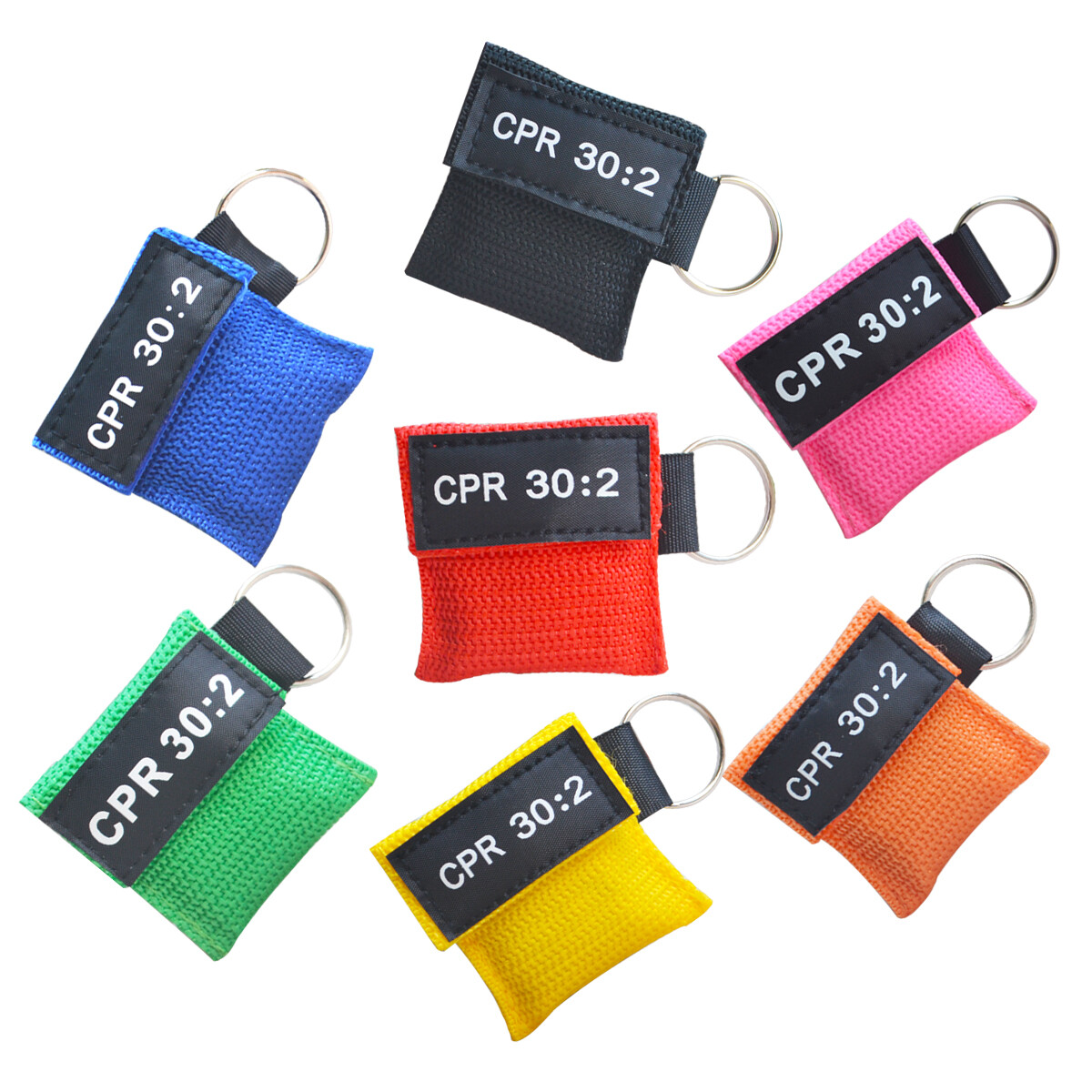 CPR Mask Disposable Shield Emergency Key Chain Ring One-Way Valve Breathing | UK - View #4