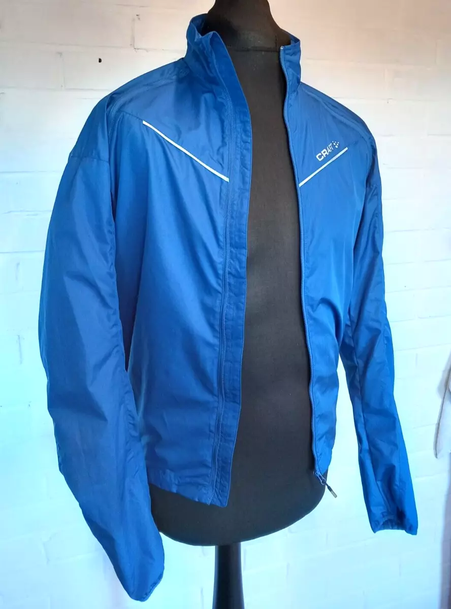 Craft Velo Convert Men s Blue Cycling Jacket Removeable Sleeves Med 40 42