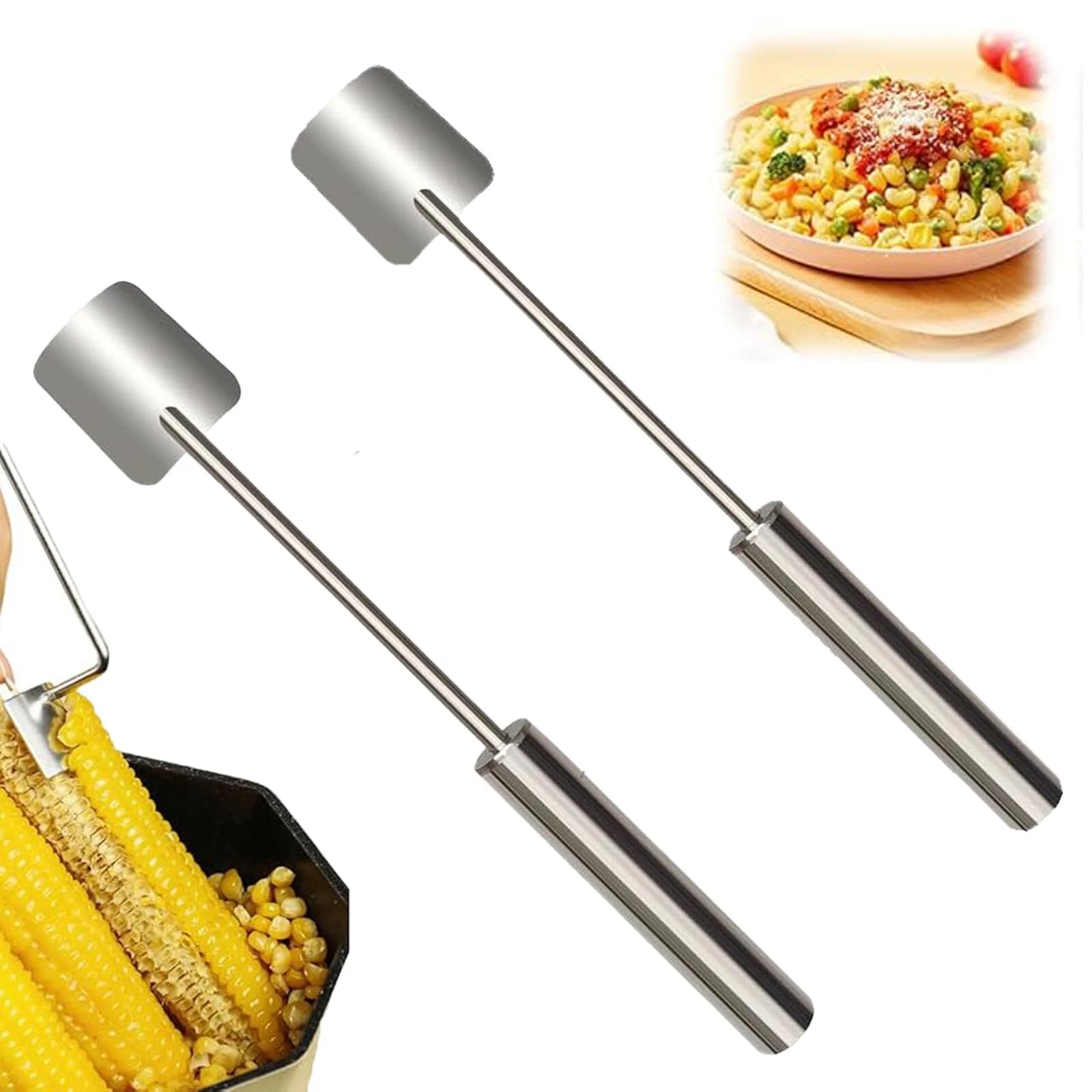 2 Pack Stainless Steel Corn Peeler for Corn On The Cob with Long Handle
Opens in a new window or tab
