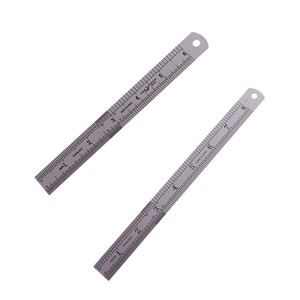 2 Pcs Righello Inglese Strumento Misura Precisione Insegnanti Diy Acciaio Ebay
