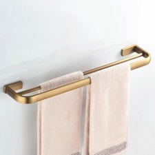 Antique Brass Double Towel Bar Wall Mounted Bathroom Towel Rail Holder