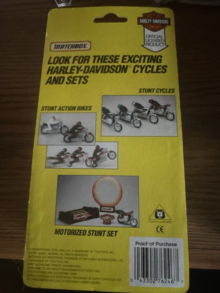 火柴盒 Harley Davidson Electraglide (1993) - 黄色 全新 复古 — 第 2/2 张图片