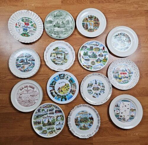 Decorative Collector Plates from 50 States, Canada and U.S. Airforce 9"- 9-1/2" - Picture 1 of 51