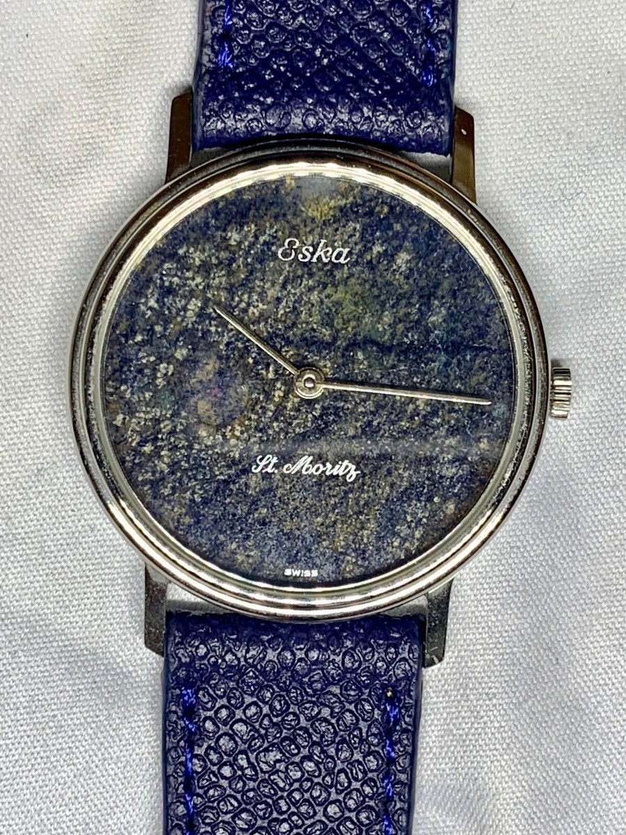 ESKA Moritz Rare Blue Lapislazuli Dial Watch