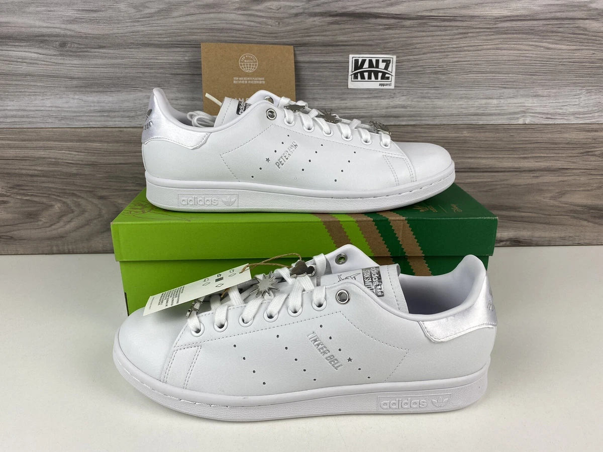 Menu0026#039;s Adidas Stan Smith Peter Pan TinkerBell White Silver | size 9.5 |  GZ5988 | eBay