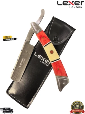 LEXER LONDON Luxus Damaststahl Straight Razor Cut Throat Barber Salon Rasierhobel