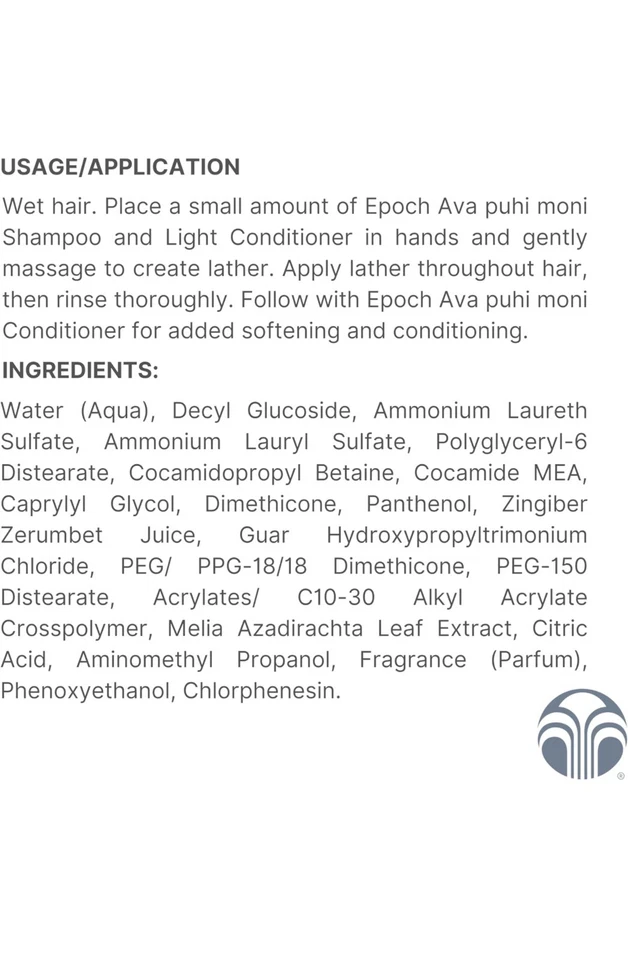 Nu Skin Nuskin Epoch Ava Puhi Moni Shampoo and Light Conditioner 25.4fl oz 750ml - Image 3 of 4
