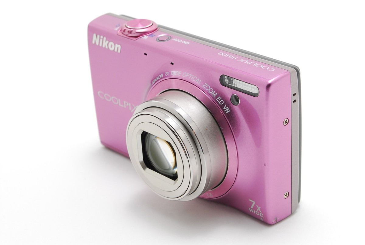 【美品】Nikon COOLPIX S6100 ピンク元箱付き！！ w/Case [MINT in Box] Nikon COOLPIX S6100 Compact Digital