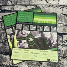 Creative Memories SHADES OF GREEN Photo Mounting Paper Pack 2 packs