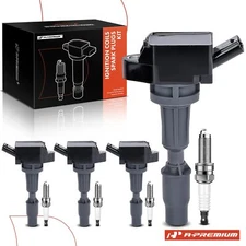 A-Premium 4x Ignition Coil+ 4x Iridium Spark Plug for Kia Optima Sorento Hyundai