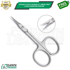 Straight Cuticle Scissor 3.5″ Arrow Point Super Sharp Manicure Pedicure German G