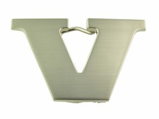 INITIAL "V" METAL STAINLESS STEEL BELT BUCKLE