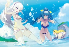 Anime hitsugi no chaika 2d big  small loli girls Playmat Gaming Mat Desk