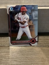 2022 Bowman Chrome JUSTICE THOMPSON Prospect RC #BCP-59 Cincinnati Reds
