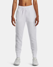 Under Armour L79013 Women's White UA Rival Fleece Joggers Size S