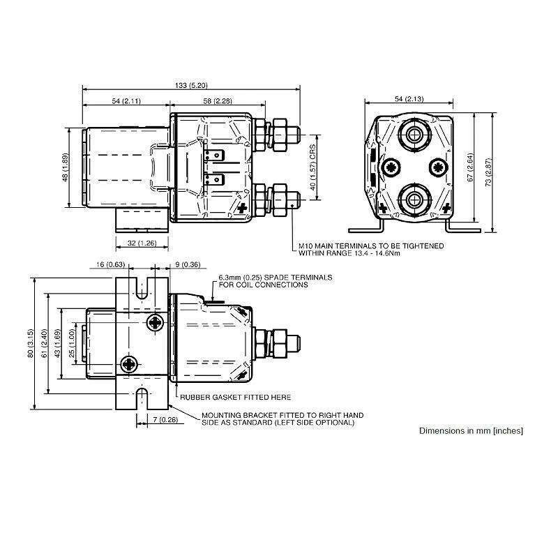 For 48V 400A SW280 Albright Contactor Electric Vehicle DC Contactor SU280B-1074P - Image 4 of 4