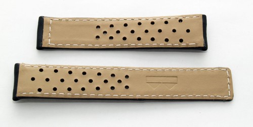 19mm schwarz Sport Leder Uhrenarmband passend für TAG Heuer Carrera Modelle aufgelistet - Bild 34 von 34