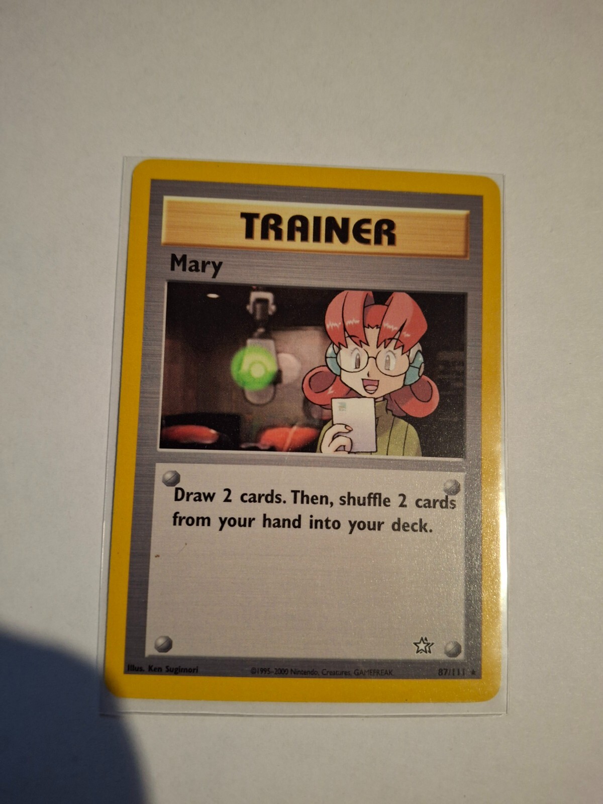 Mary 87/111 Neo Genesis Regular Pokemon TCG 2000 WOTC Trainer Card 