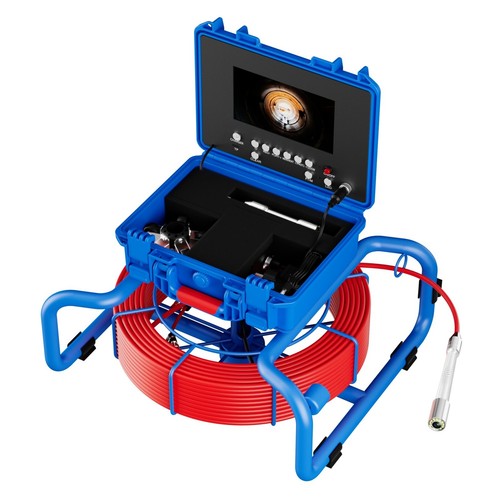 Sewer Pipe Inspection Camera Industrial Endoscope DVR Meter Counter 80M Cable - Imagen 7 de 23
