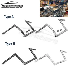 Rise 10" 12" Ape Hanger 1-1/4" Bar HandleBar For Harley Sportster Dyna Softail