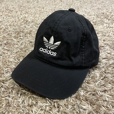 Adidas Trefoil Logo Relaxed Strapback Hat Black Adjustable 975949