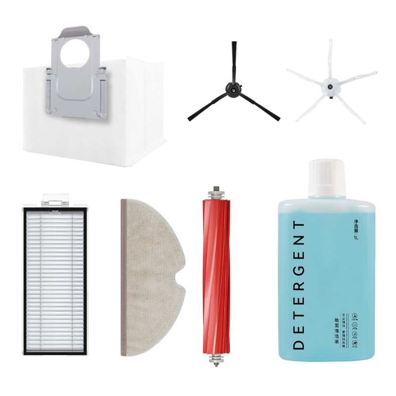 Vacuum Replacement Parts Kit with Side Brush Mop Cloth Main Brush Dust Bag and Filter