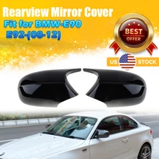 Gloss Black M3 Style Side Mirror Cover Cap For BMW E82 E88 2010~2013 128i 135i