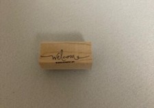 Stampin' Up - Rubber Stamp - Word - Welcome - Cursive Font - Dated 2006
