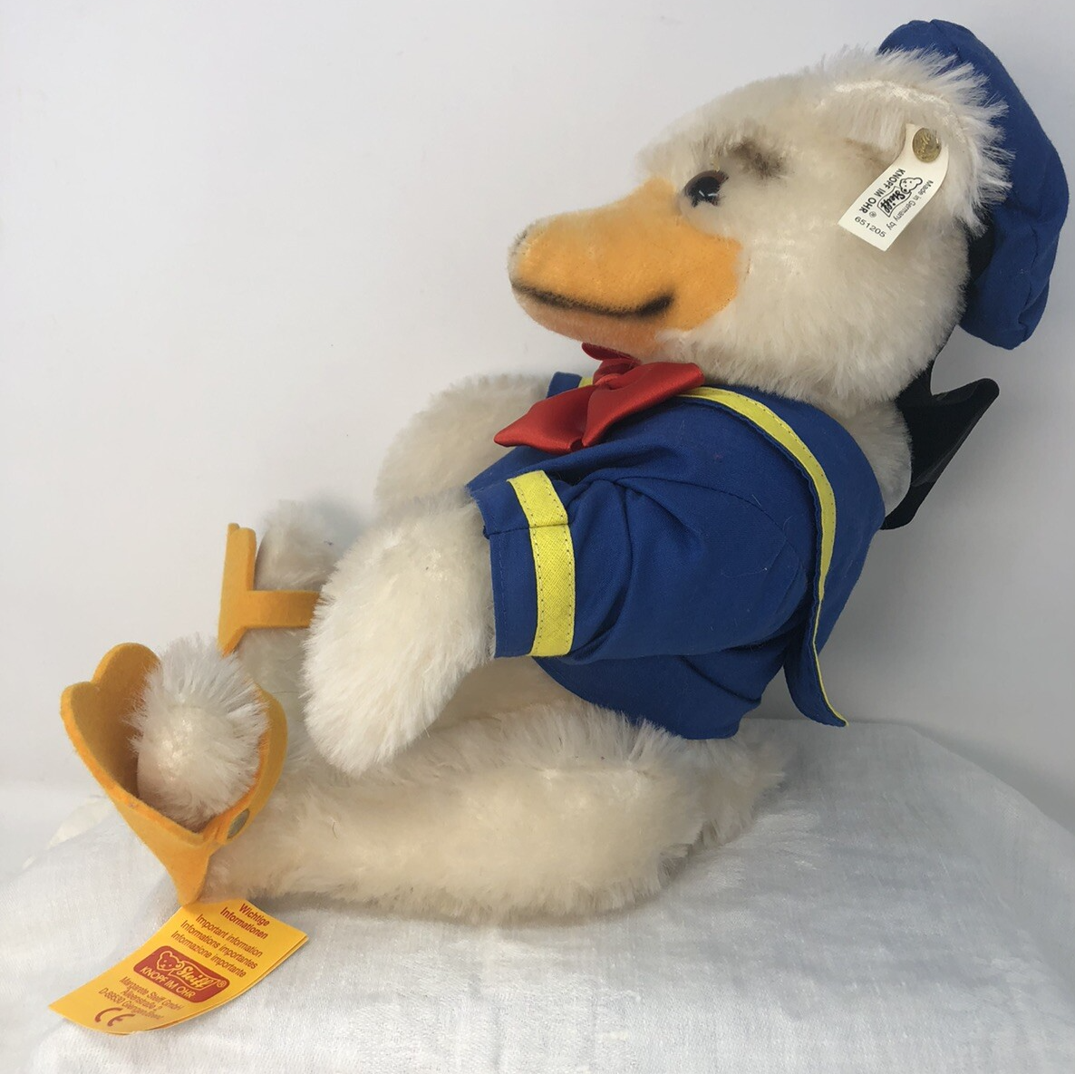 Steiff 1993 Disney Donald Duck Teddy Bear Limited Edition 1000