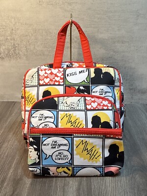 Set of 3 Kiss Me, Mwah I m Not Dreaming Am I? Lovely Comic Cosmetic Bags NWOT