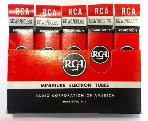 5 NOS RCA 6GW8 ECL86 Electron Vacuum Radio Amplifier Tubes TV-7 Tested New S39