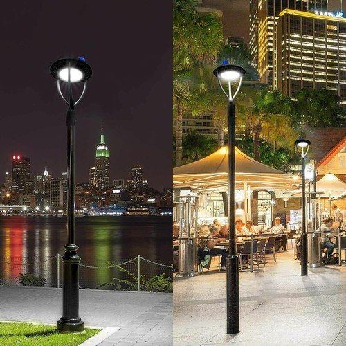 60W Led Post Top Pole Light With Photocell Street Garden Pathway Yard Lamp ETL - Picture 10 of 12