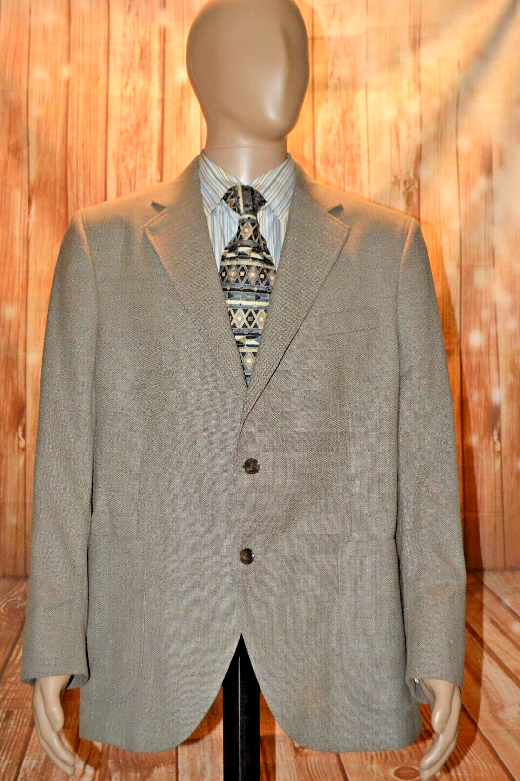 Peter Millar Men Beige Wool Partial Lining 2 Fron… - image 1