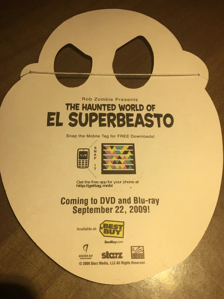 ADULT ROB ZOMBIE THE HAUNTED WORLD OF EL SUPERBEASTO CARTON MASK COSTUME - Image 2 of 4