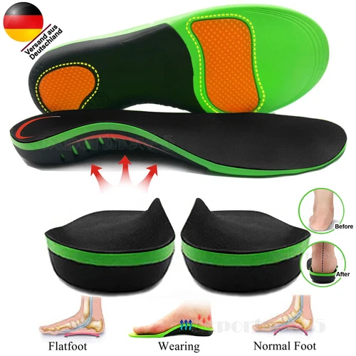Gel Orthopädische Einlegesohlen Schuheinlagen für Plattfüße Sport Fußschmerzen - Bild 1 von 25