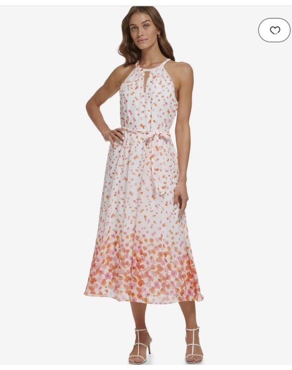 halter top dress casual Tropical Mix Halter Top Short Dress With Macramé E4623A1651 main image 0