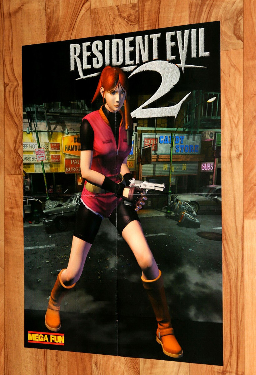 Resident Evil 2 / Gex Enter the Gecko Very Rare Poster 58x41cm PS1