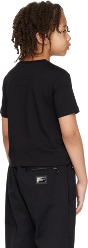 Dolce & Gabbana Manica Corta Kids Black Crew Neck Short Sleeve Tee Shirt Size 12 - Picture 16 of 18