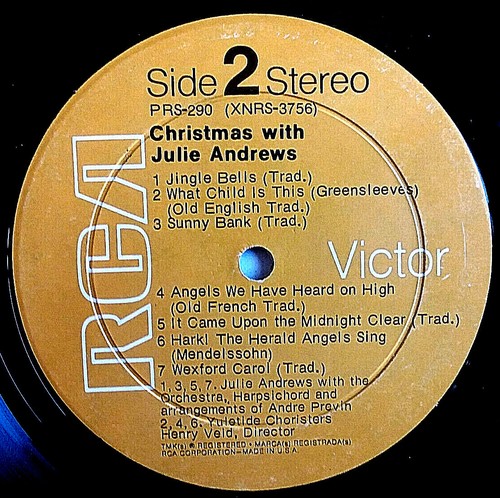 JULIE ANDREWS - Christmas With Julie Andrews - Vinyl LP 1969 RCA PRS-290 Shrink - Picture 6 of 6